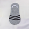 Breathable Striped No Show Invisible Socks Grey