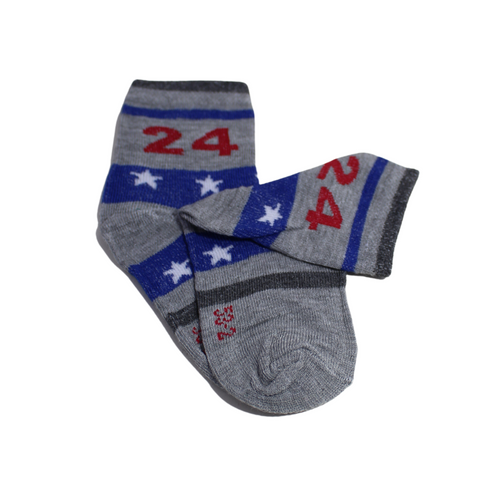 Blue Grey Stars kids Socks (6-8 Years)