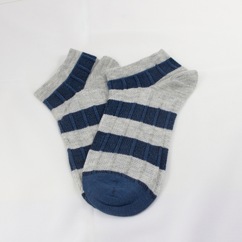 Furor Blue Stripe Winter Ankle Socks