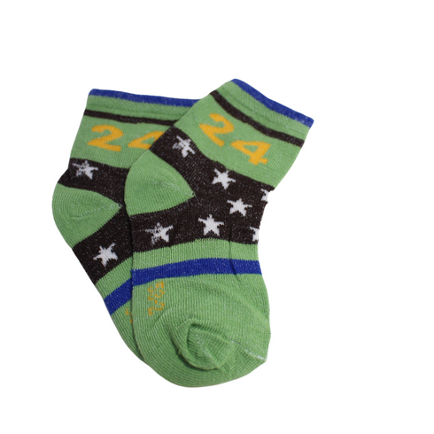 Green Black Stars kids Socks (6-8 Years)