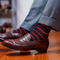 Red Lines Crew Socks