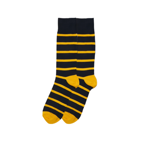 Yellow Bold Stripes Funky Socks