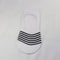 Striped Liner No Show Invisible Socks White