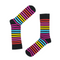 Black Multi Striped Lines Funky Socks