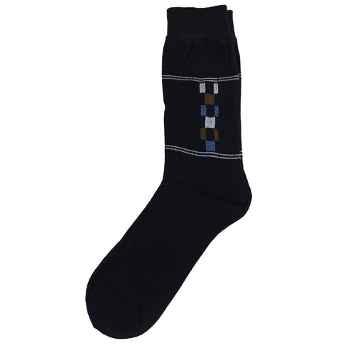 Navy Blue Mid Style Cotton Premium Socks