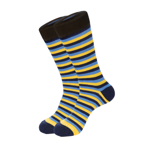 Blue Multi Stripes Funky Socks