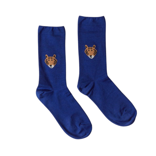 Meet Blue Tiger Funky Socks