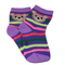 Purple Multi Lines Teddy Kids Socks (6-10 Years)