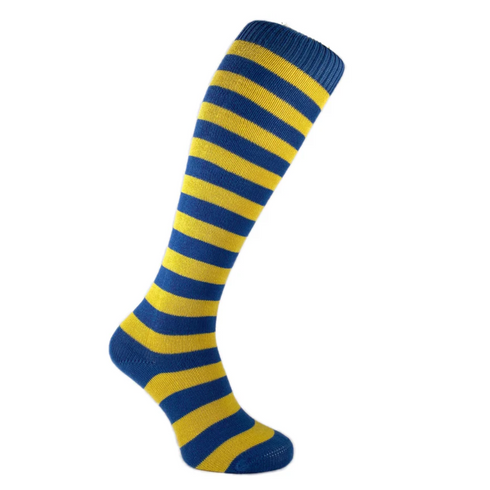 Yellow Bold Stripes Long Funky Socks