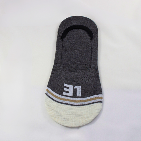Casual Cotton Loafer Socks Charcoal