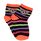 Black Multi Lines Teddy Kids Socks (6-10 Years)