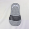 Striped Liner No Show Invisible Socks Grey