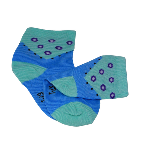 Blue Dotted Kids Socks (1-4 Years)
