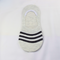 Breathable Striped No Show Invisible Socks Off White