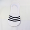 Breathable Striped No Show Invisible Socks White