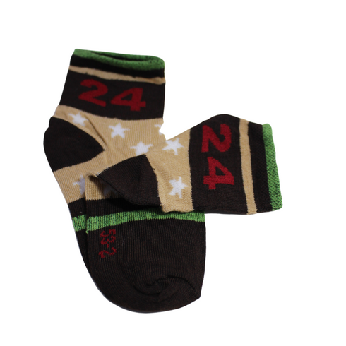 Black Beige Stars kids Socks (6-8 Years)
