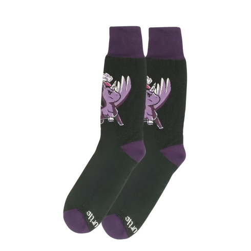 Purple Baby Dragon Funky Socks