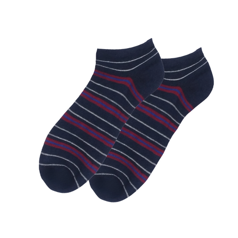 Black Bold Lines Ankle Socks