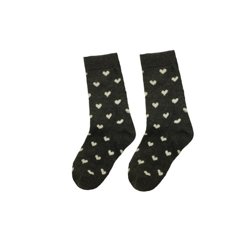 Grey Hearts Kids Socks (2-4 Years)