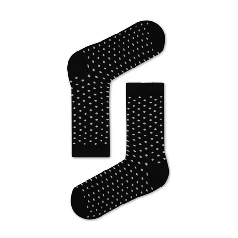 Black Polka Dots Crew Socks