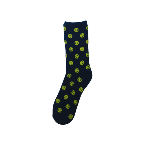 Black Smiley Emoji Funky Socks