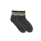 Black Striped Quarter Crew Socks