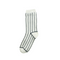 Black Vertical Liner Crew Socks