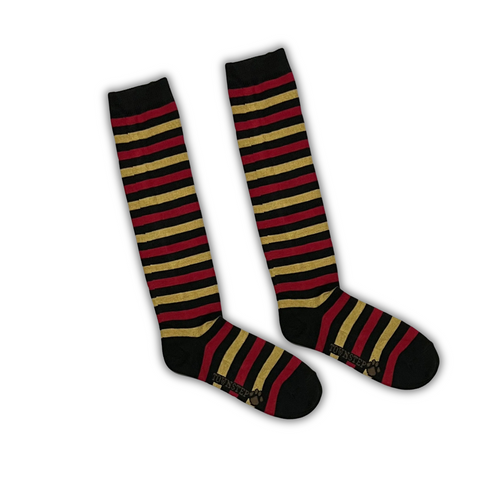 Black and Red Stripes Long Crew Socks