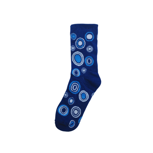 Blue Circles Funky Socks