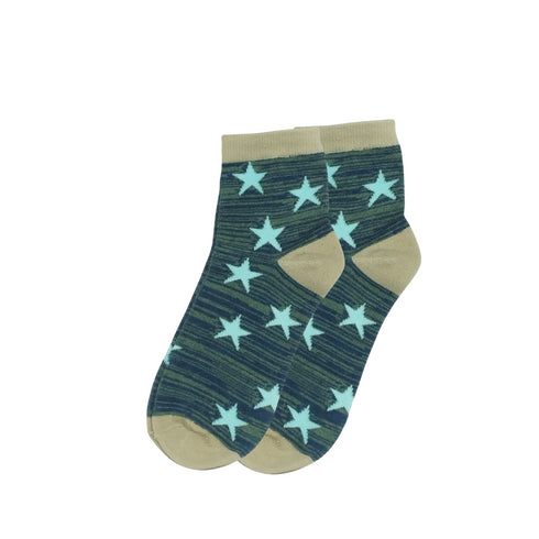 Blue Stars Short Ankle Funky socks