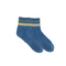 Blue Striped Quarter Crew Socks