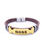 Boss Brown Leather Bracelet