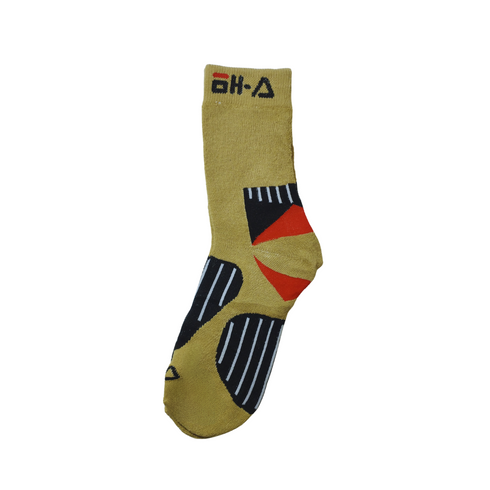 Brown Skyline Winter Crew Socks