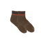 Brown Striped Quarter Crew Socks