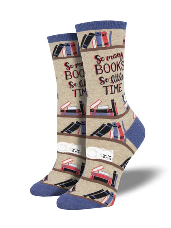 Brown Time for a Good Book Funky Socks