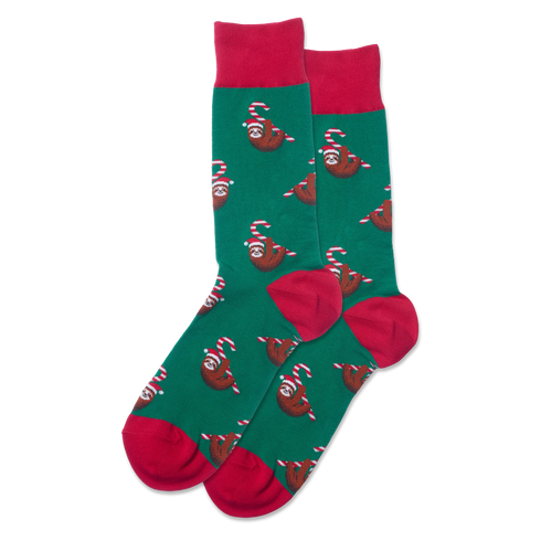 Candy Cane Sloth Funky Socks