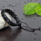 Casual Simple Men's Black Leather Bracelet