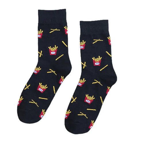 French Fries Foody Socks