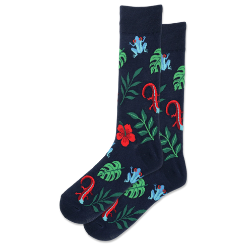 Frog Lizard Leaf Funky Socks