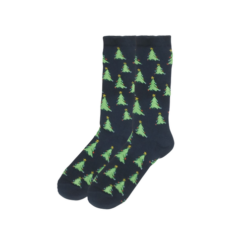 Green Leaf Tree Funky Socks