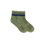 Green Striped Quarter Crew Socks