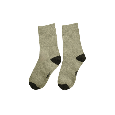 Grey Plain Kids Socks (9-11 Years)