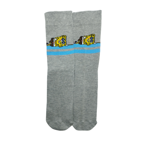 Grey SpongeBob Funky Socks