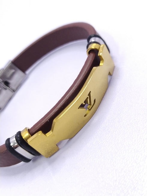 Louis Vuitton Brown Leather Bracelet