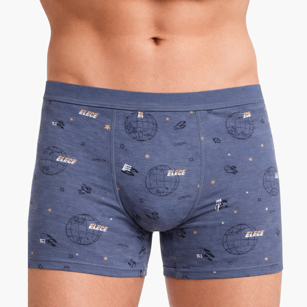 Men’s Elece Print Boxer Brief – Blue