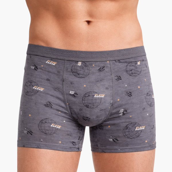 Men’s Elece Print Boxer Brief – Charcoal