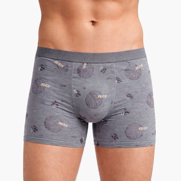 Men’s Elece Print Boxer Brief – Grey