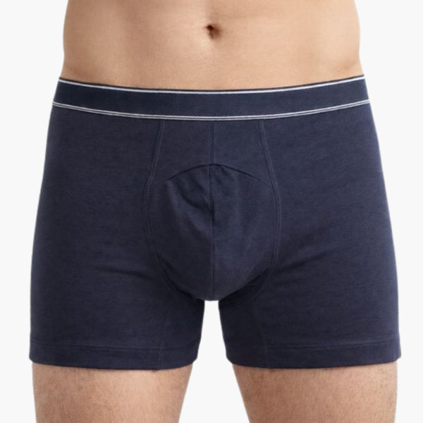 Men’s Solid Stripe Boxer Brief – Navy Blue