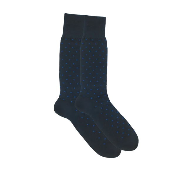 Navy Blue Polka Dot Funky Socks