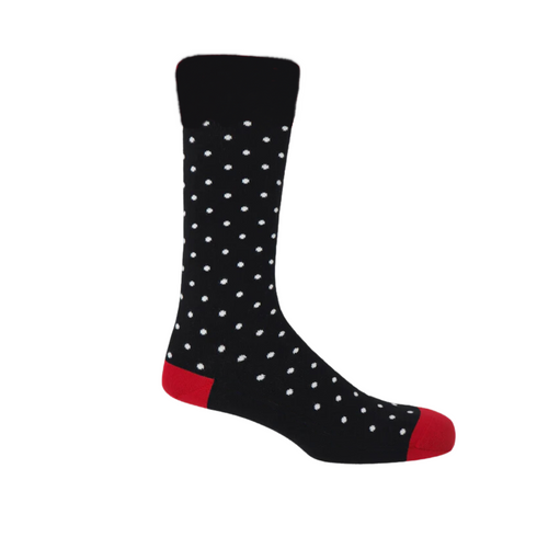 Pin Polka Dots Crew Socks